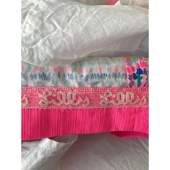 Lilly Pulitzer Cotton Pink with Blue Mini Dress Sz 00 - Picture 8 of 9